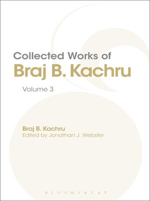 cover image of Collected Works of Braj B. Kachru